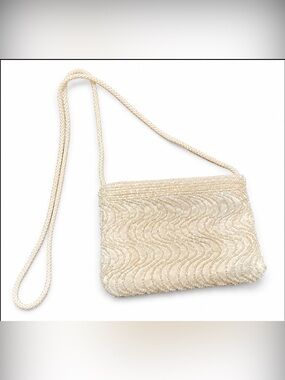 Carla Marchi Satin Beaded Purse Bag Perfect for Prom Beautiful Vintage